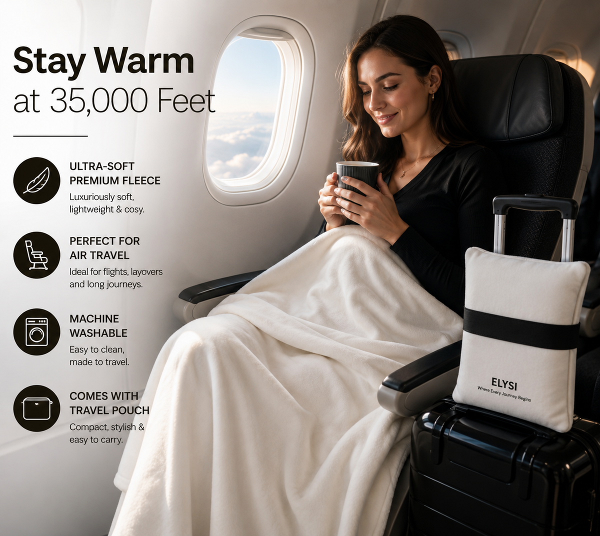 Travel Blanket | Packable Blanket | Foldable Travel Blanket