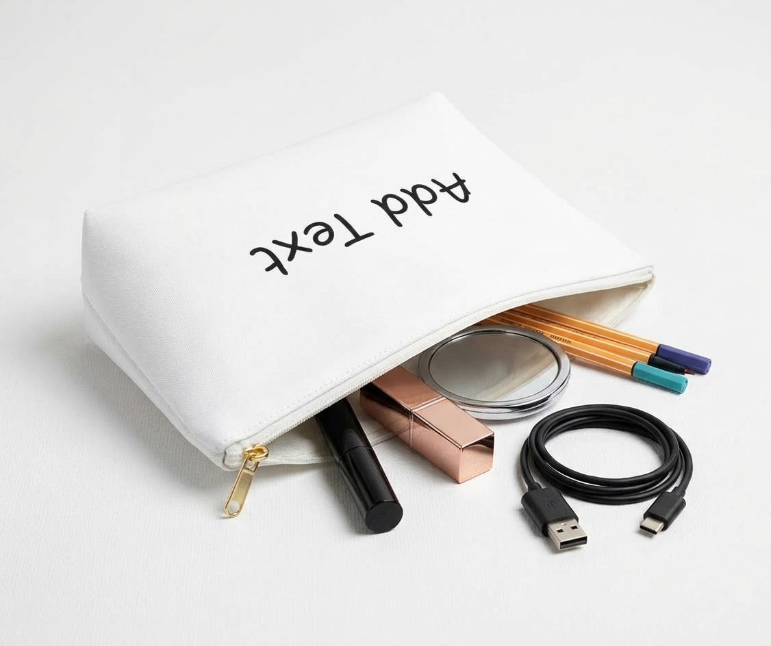 Custom T-Bottom Accessory Pouch – Personalized Bag & Travel Organizer