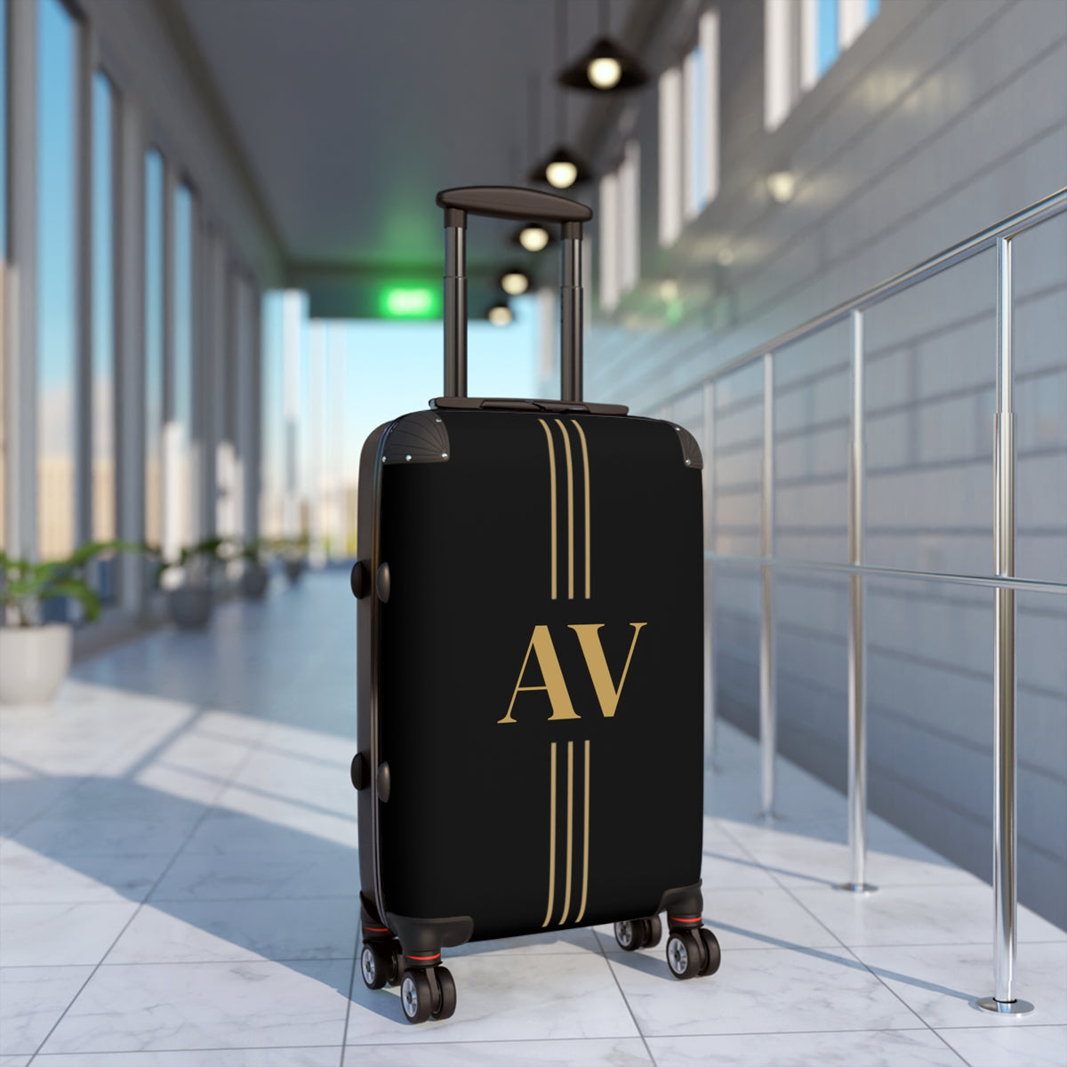 Monogrammed Carry On | Personalized Luggage | Black Carry On