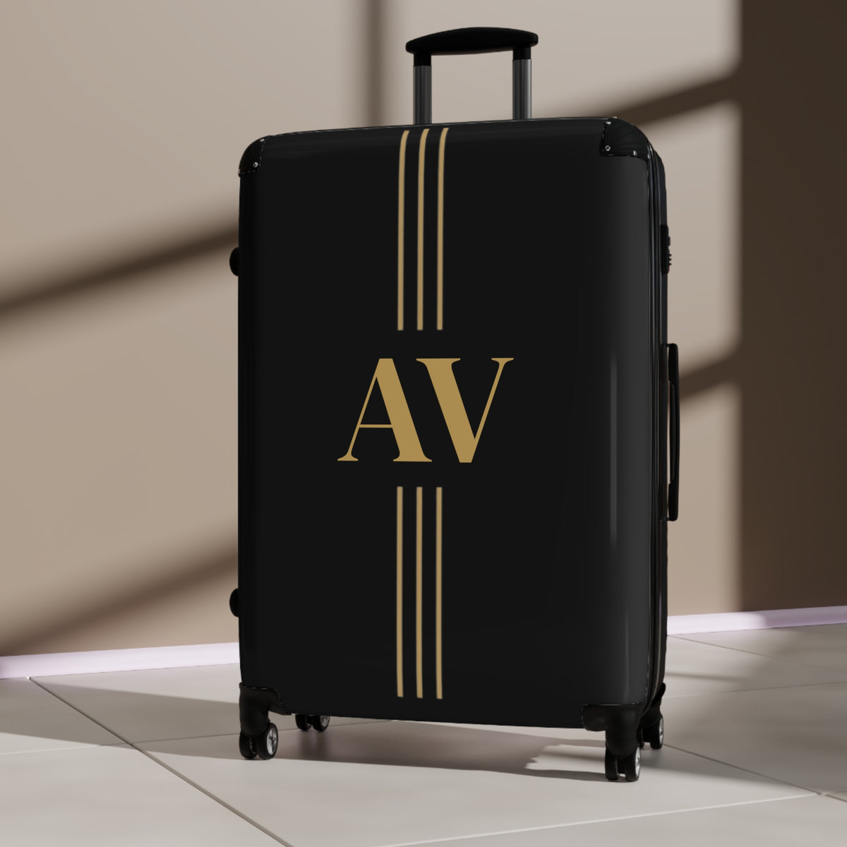 Monogrammed Carry On | Personalized Luggage | Black Carry On