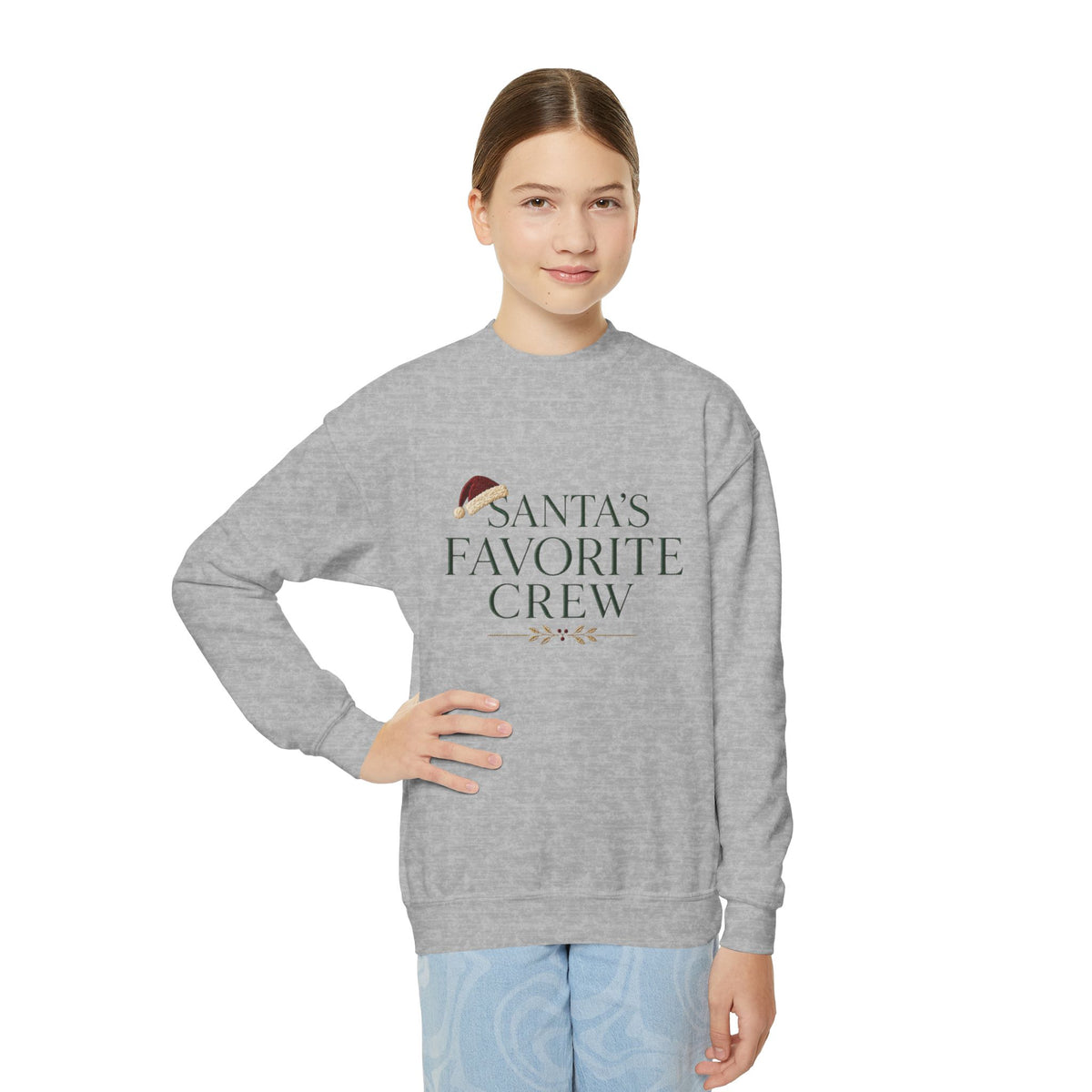 Kids Christmas Sweatshirt | Youth Christmas Sweater | Holiday Crewneck