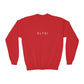 Elysí Youth Crewneck Sweatshirt -Minimal White Logo | Cozy Casual Kids Pullover