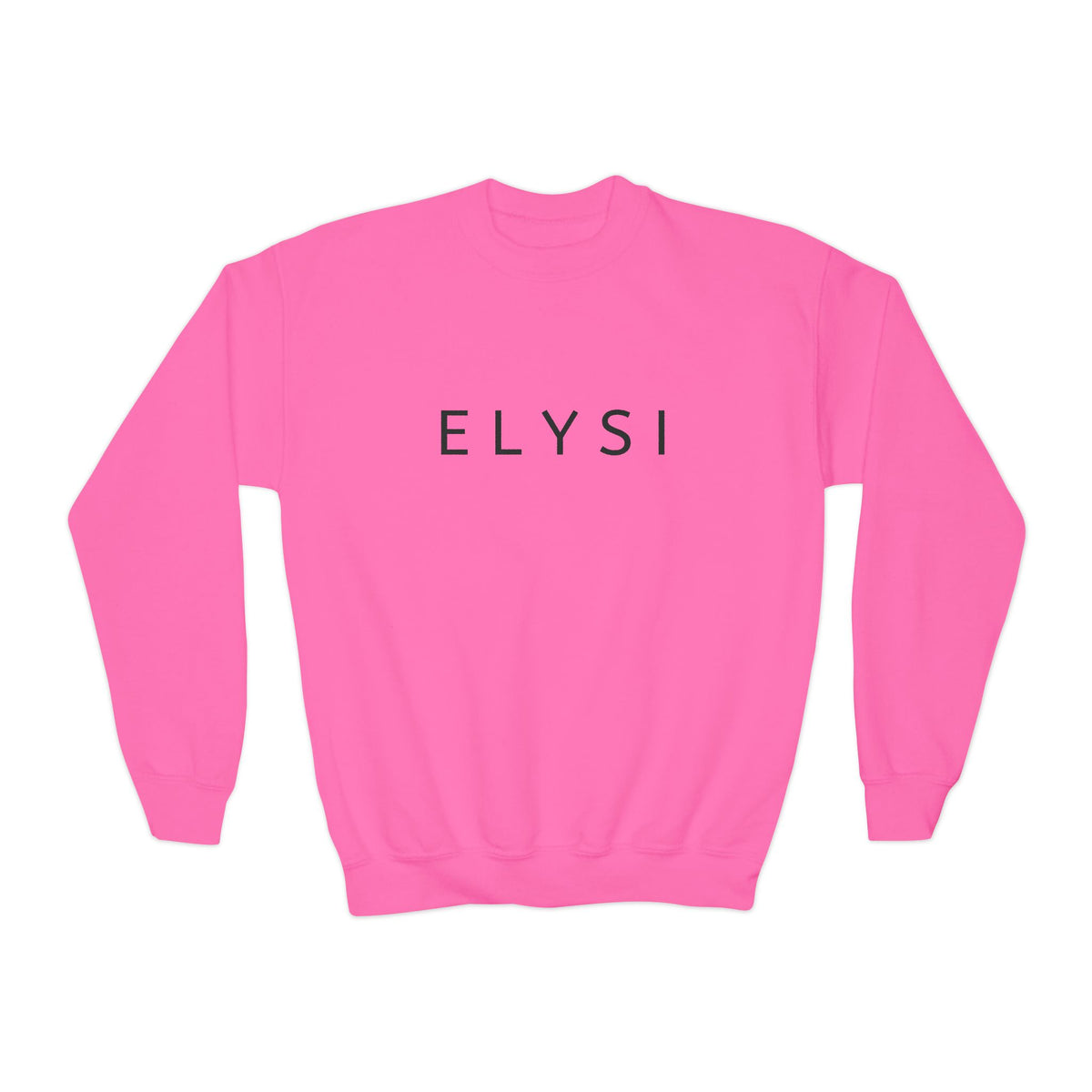 ELYSI Unisex Youth Crewneck Sweatshirt - Cozy, Minimalist Pullover for Kids | Available in 3 Colors