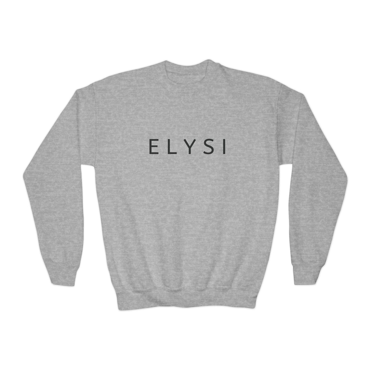 ELYSI Unisex Youth Crewneck Sweatshirt - Cozy, Minimalist Pullover for Kids | Available in 3 Colors