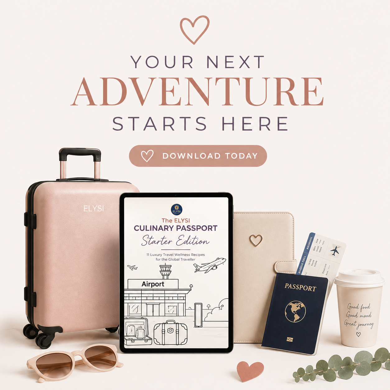 Travel Recipe Book Gift | Hotel & Airbnb Healthy Meal Guide | Vacation Wellness Cookbook | 11 Travel Recipes | Digital PDF