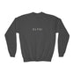 Elysí Youth Crewneck Sweatshirt -Minimal White Logo | Cozy Casual Kids Pullover