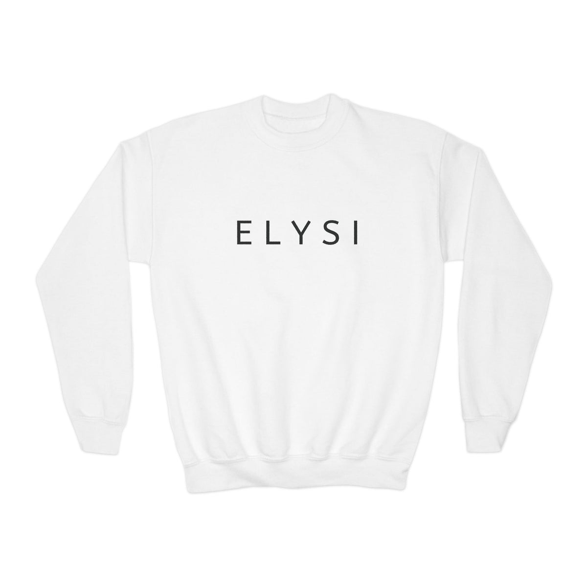 ELYSI Unisex Youth Crewneck Sweatshirt - Cozy, Minimalist Pullover for Kids | Available in 3 Colors