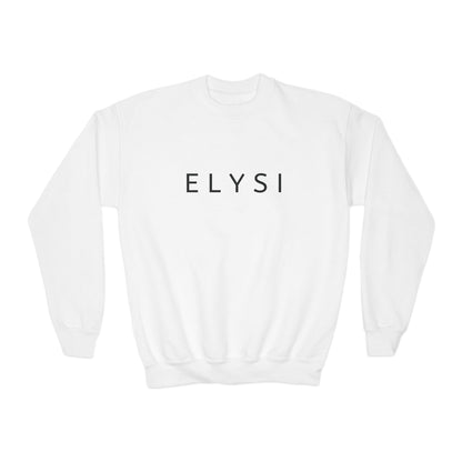 ELYSI Unisex Youth Crewneck Sweatshirt - Cozy, Minimalist Pullover for Kids | Available in 3 Colors