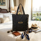 Personalized Nomad Carry-All Travel Tote – Custom Name Zip Shoulder Bag | ELYSI