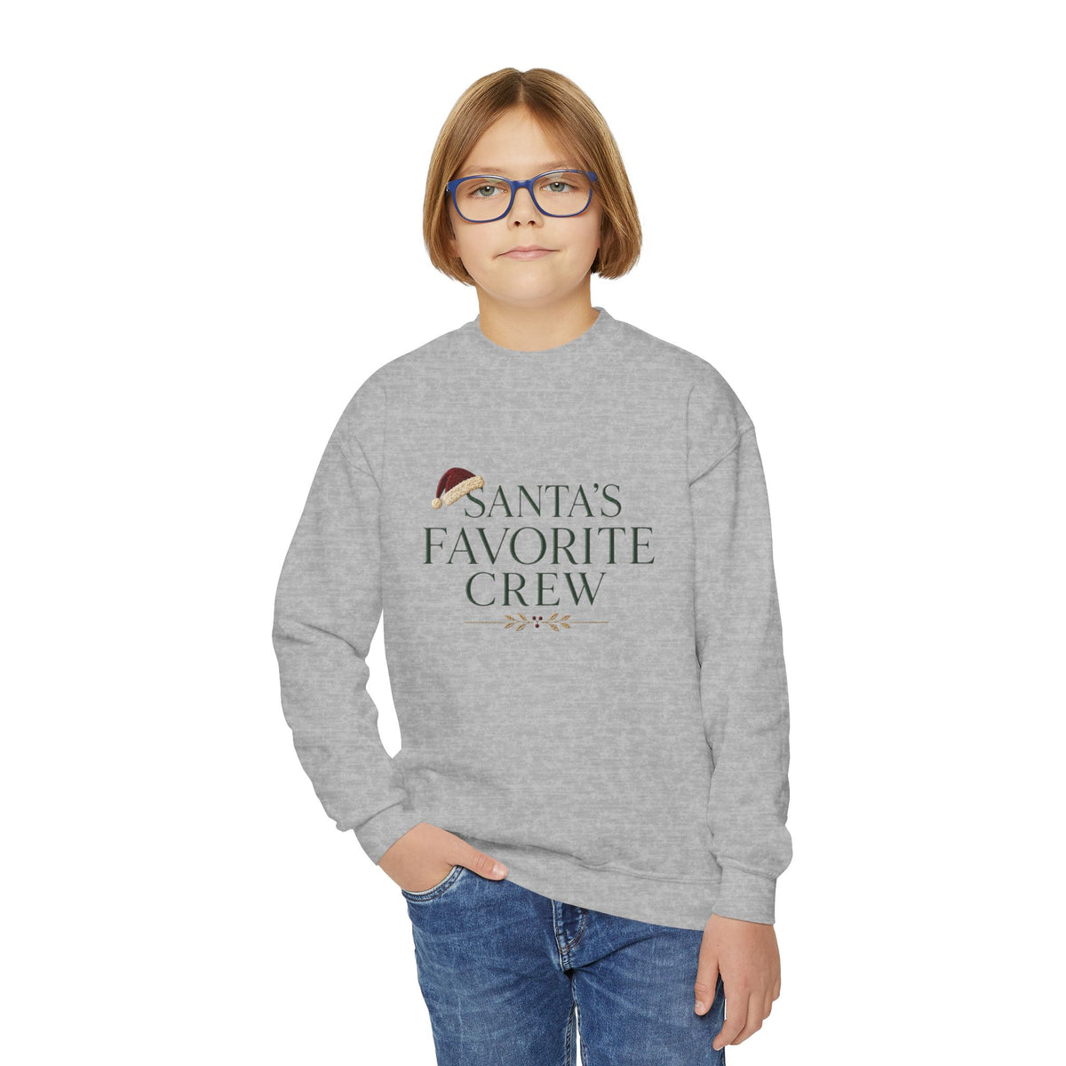Kids Christmas Sweatshirt | Youth Christmas Sweater | Holiday Crewneck