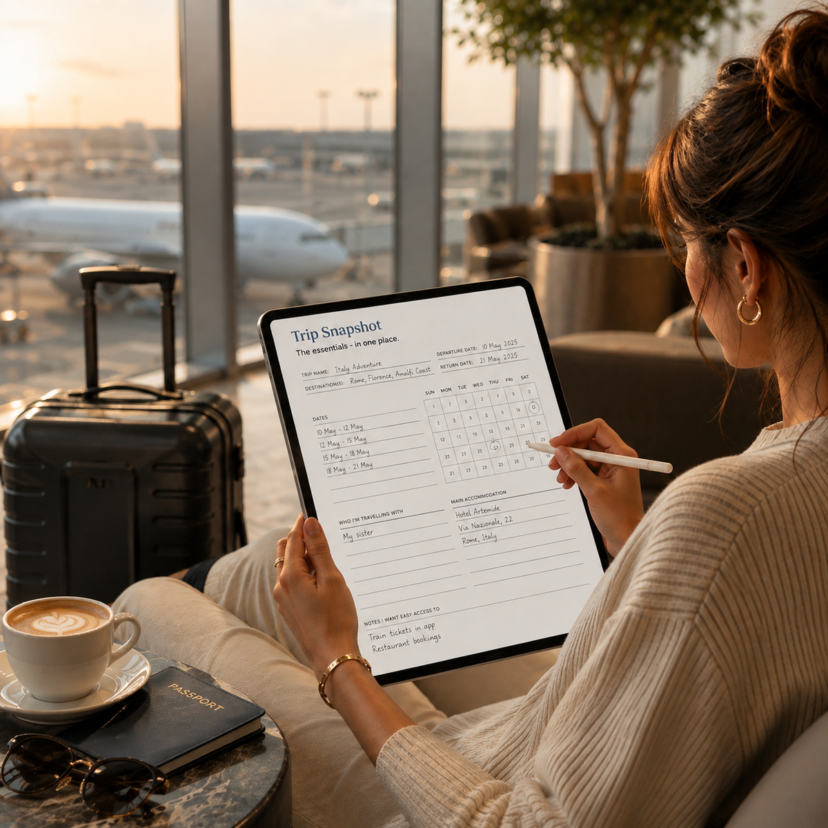 Travel Planner PDF | Printable Travel Planner | Digital Travel Planner