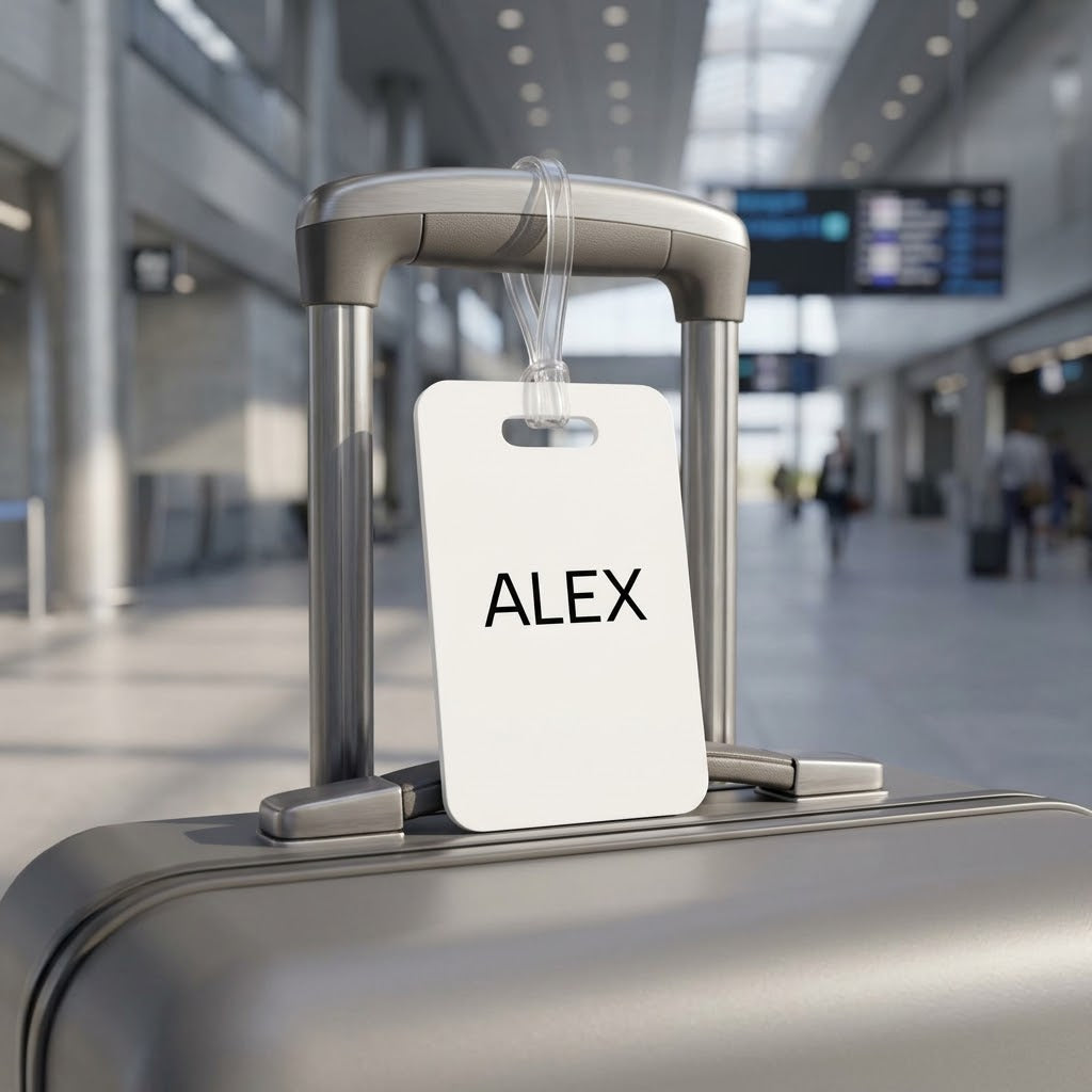 Personalized Luggage Tag – Minimalist Custom Name Bag Tag for Travel & Luggage