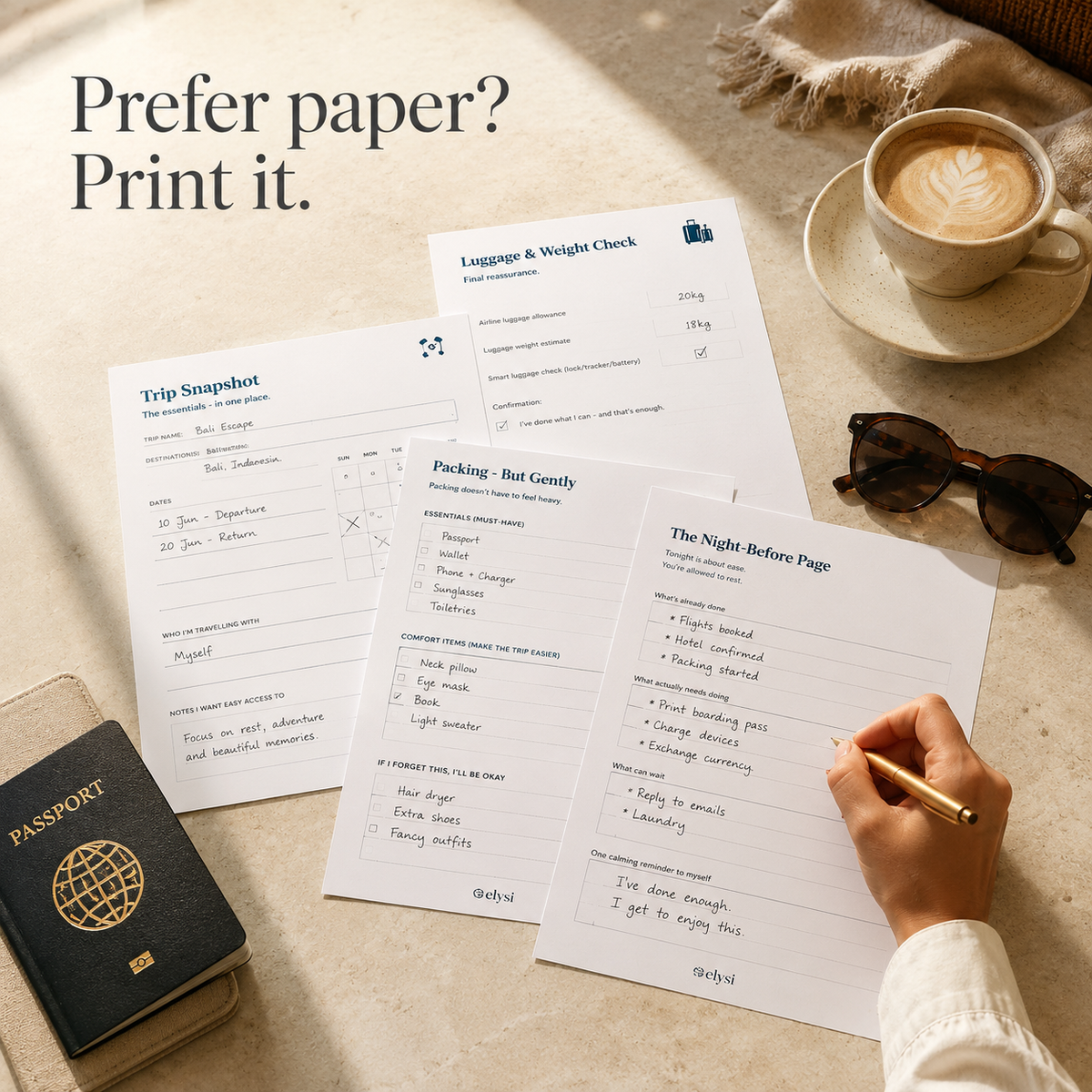 Travel Planner PDF | Printable Travel Planner | Digital Travel Planner