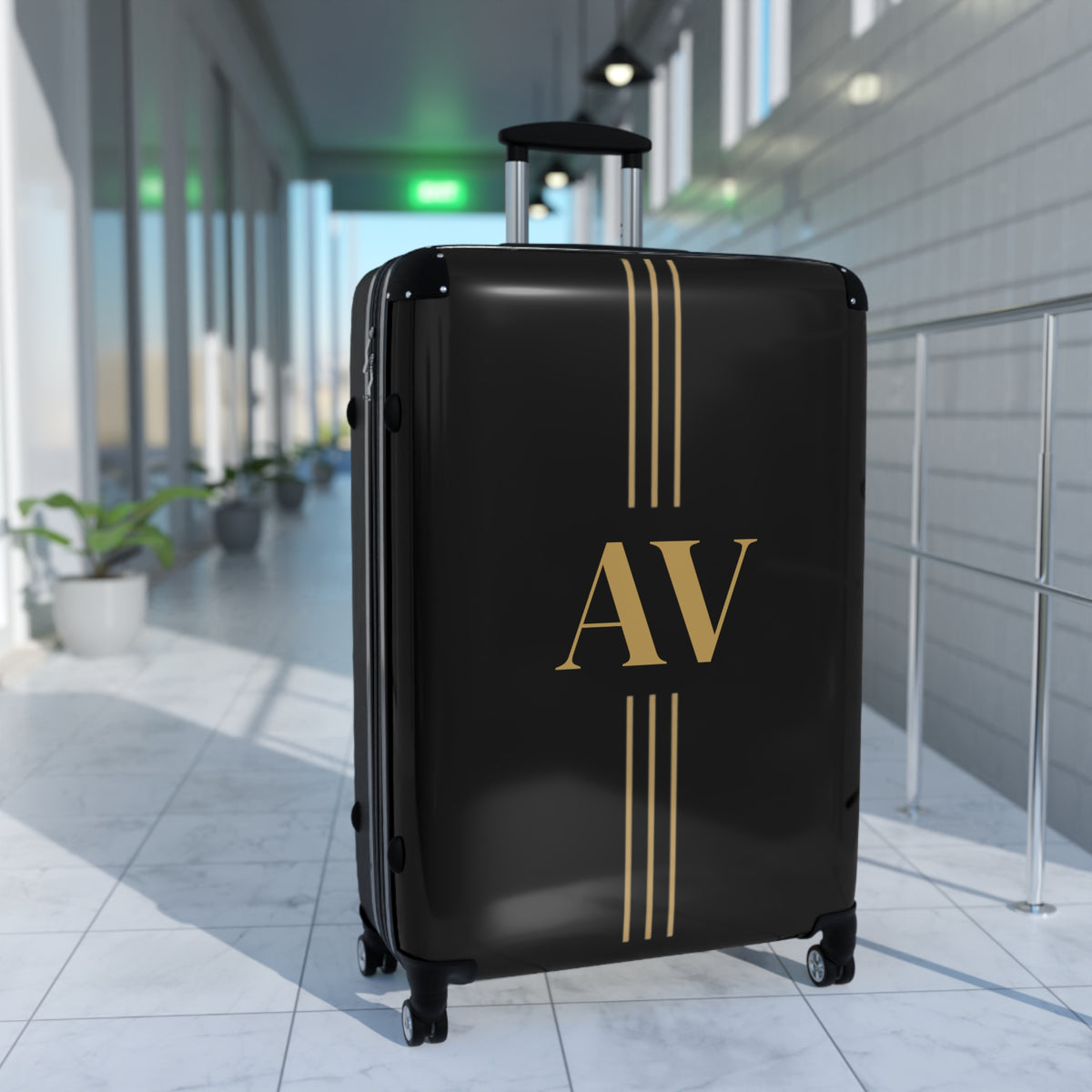 Monogrammed Carry On | Personalized Luggage | Black Carry On