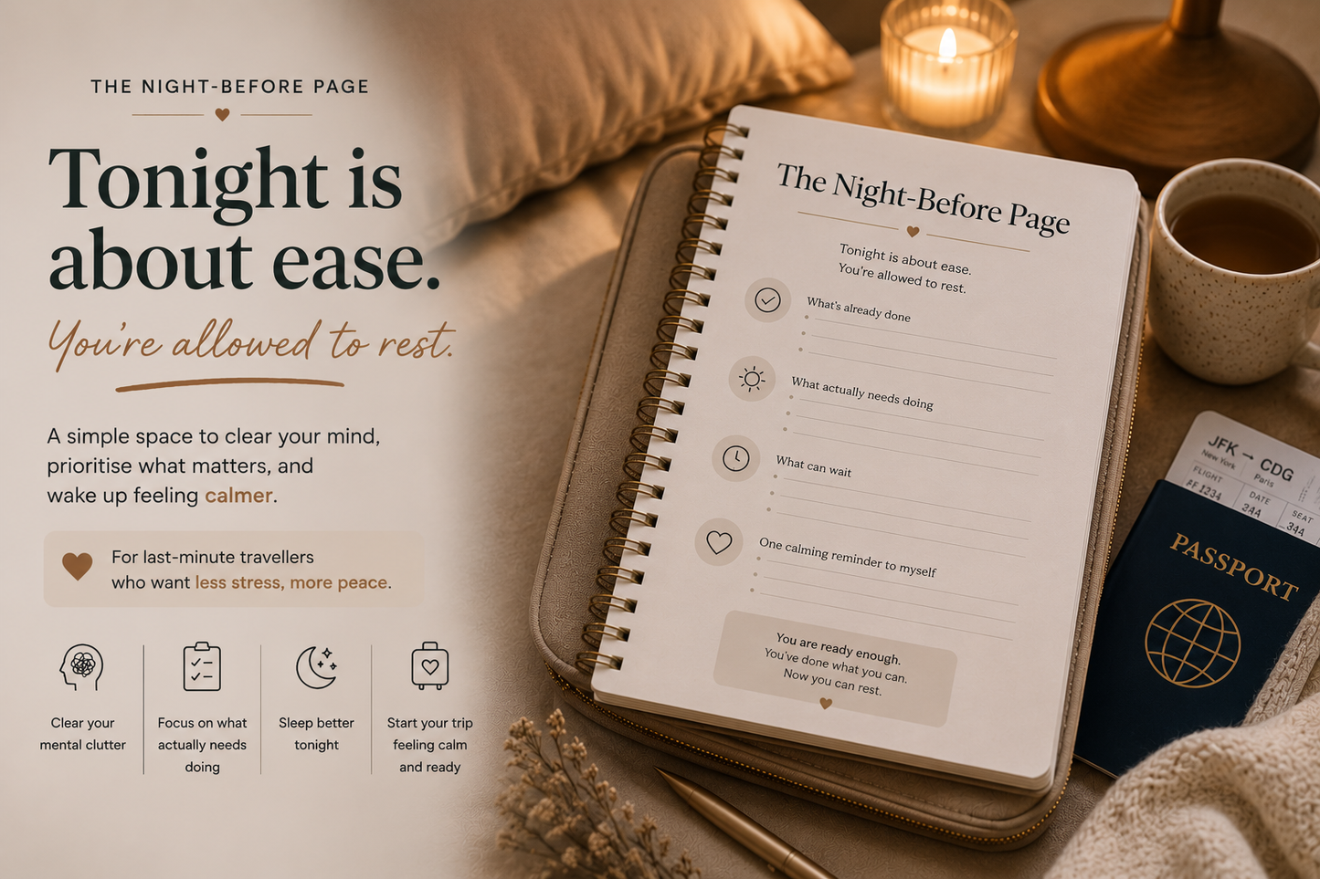 Last-Minute Travel Planner | Printable PDF & Fillable Digital Download for Stress-Free Trips