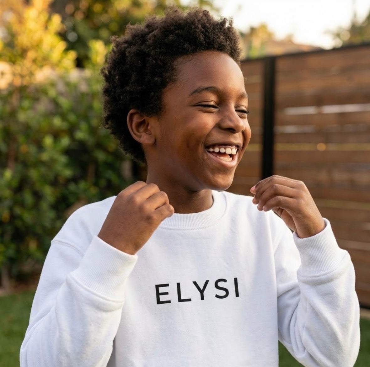 ELYSI Unisex Youth Crewneck Sweatshirt - Cozy, Minimalist Pullover for Kids | Available in 3 Colors