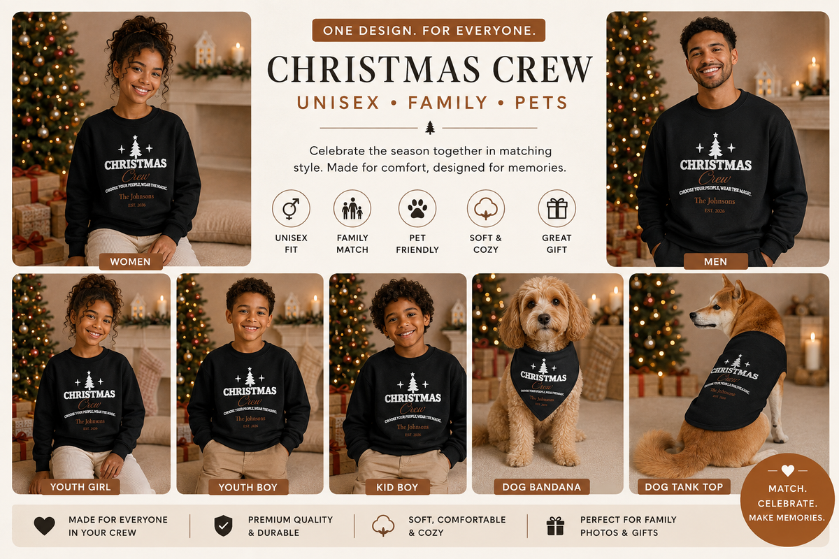 Christmas Sweatshirt | Family Christmas Sweater | Custom Crewneck
