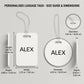 Personalized Luggage Tag – Minimalist Custom Name Bag Tag for Travel & Luggage