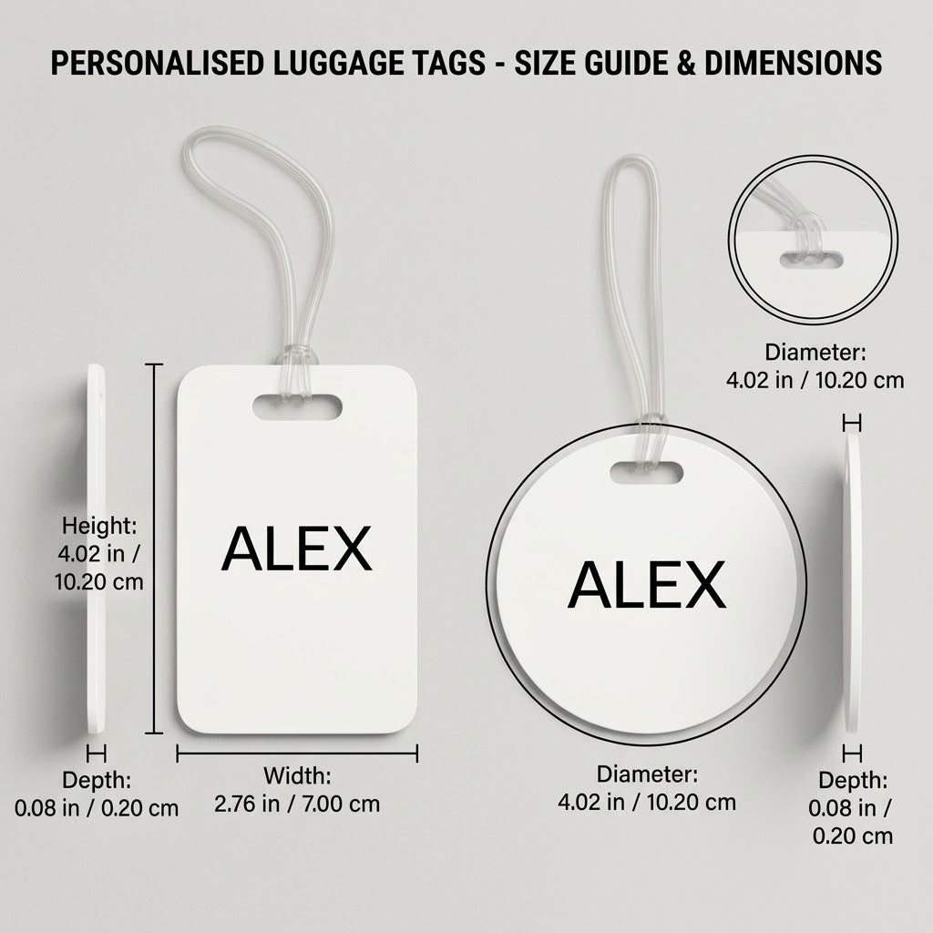 Personalized Luggage Tag – Minimalist Custom Name Bag Tag for Travel & Luggage