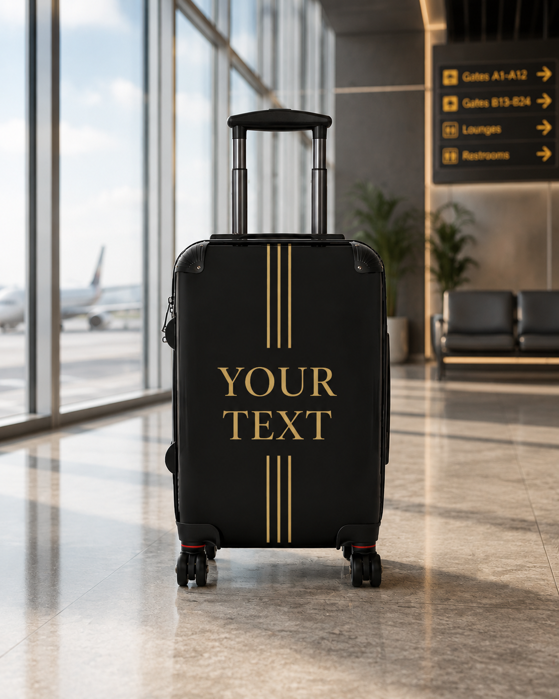 Monogrammed Carry On | Personalized Luggage | Black Carry On